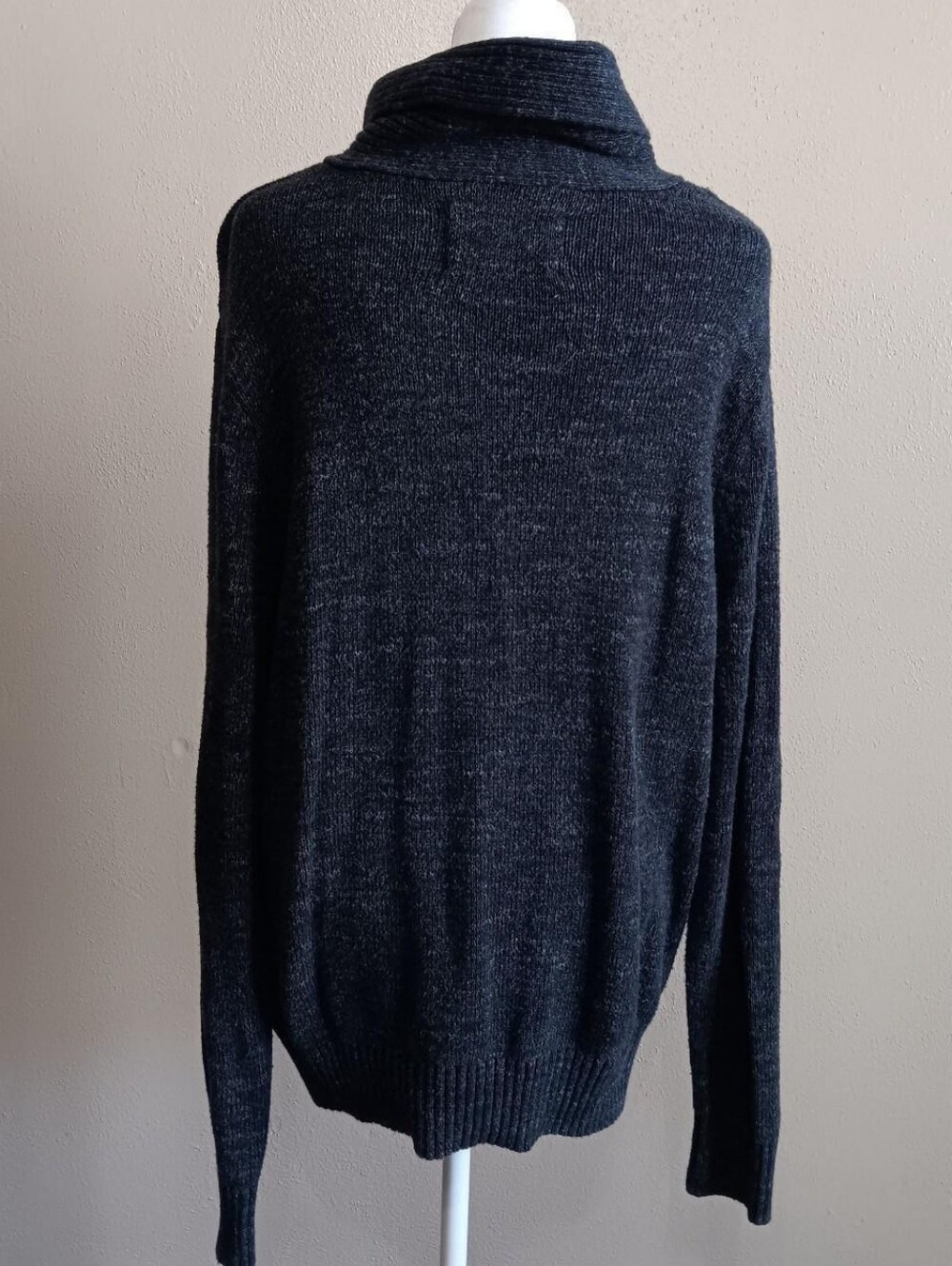 Urban Pipeline Shawl Collar Charcoal Mens Knit Pullover Academia Sweater Large - Picture 2 of 8
